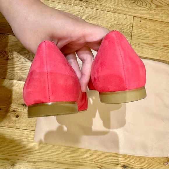 STUART WEITZMAN Pink Crystal Buckle Suede Flat, US8.5, EU39 - Picture 8 of 10